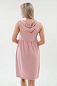 Платье с капюшоном из жатки Хлоя / Розовый